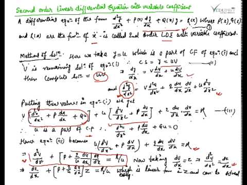 second order differential equation